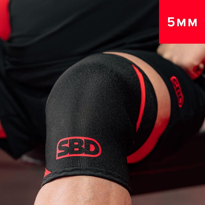 SBD 5mm Weightlifting Knee Sleeves – Dynamic Support & Flexibility for Olympic Lifts – IPF Approved, Made in Great Britain - Image 3